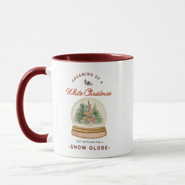 Funny Christmas Snow Globe Sweatshirt  Mug (Left)