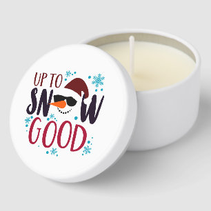 Funny Christmas snow good word art Mini Candle Favors