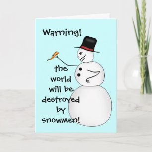 Funny Christmas snowman conspiracy Holiday Card