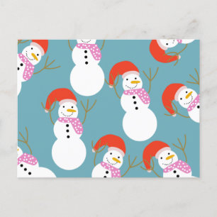 Funny Christmas Snowman Holiday Postcard