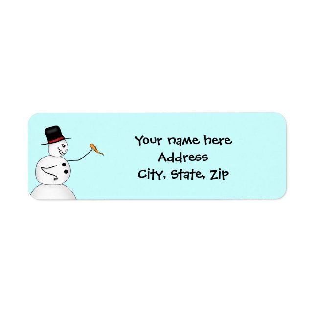 Funny Christmas snowman Label (Front)