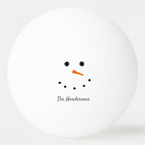 Funny Christmas Snowman Personalized Ping Pong Ball