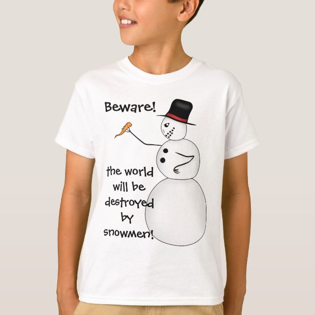 Funny Christmas snowman T-Shirt (Front)