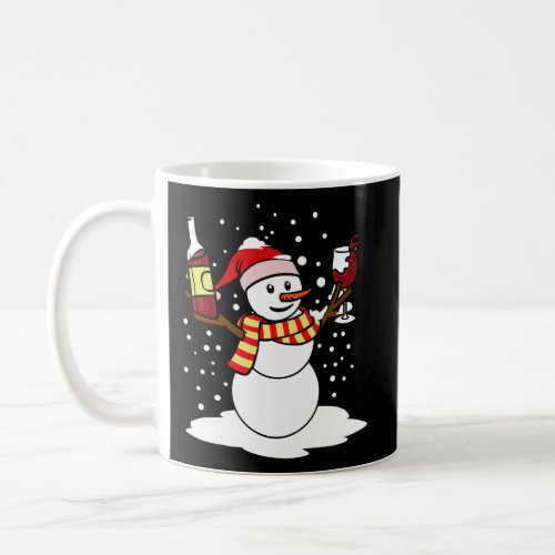 Funny Christmas Snowman Wine Gift For Wine Lover Coffee Mug