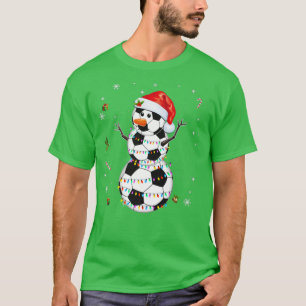 Funny Christmas Soccer Balls Santa Snowman Xmas Li T-Shirt