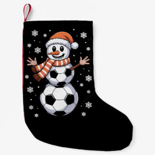 Funny Christmas Soccer Balls Tree As Snowman Small Christmas Stocking