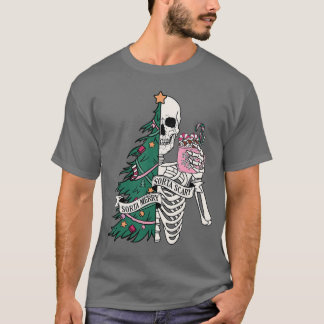 Funny Christmas Sorta Merry Sorta Scary Skeleton X T-Shirt