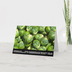 Funny Christmas sprouts Holiday Card