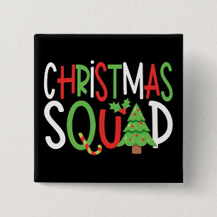 Funny Christmas Squad Family Holiday  Button