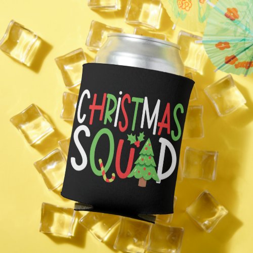 Funny Christmas Squad Family Holiday  Can Cooler