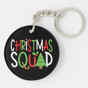 Funny Christmas Squad Family Holiday  Keychain