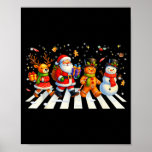 Funny Christmas Squad Santa Gingerbread Xmas Men W Poster