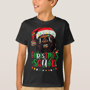 Funny Christmas Squad Santa Proud Black African Am T-Shirt