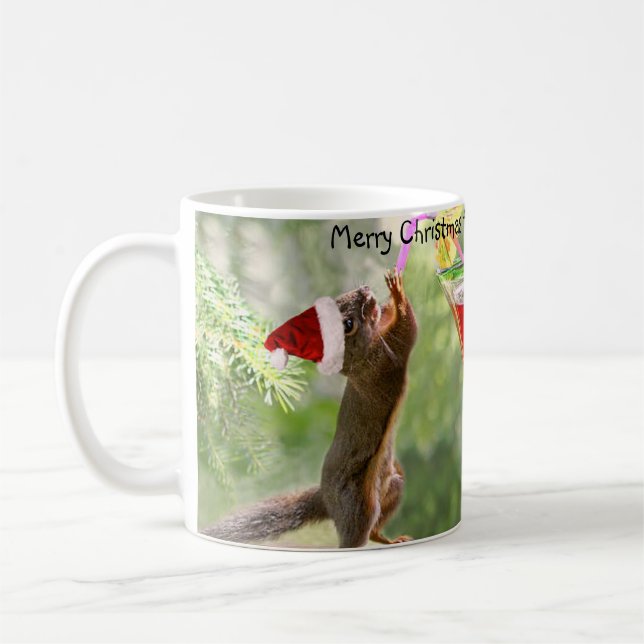 Funny Christmas Squirrel Friends Mug Customized! (Left)