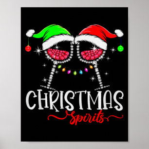 Funny Christmas Srits Gles Of Wine Party Xmas Paja Poster