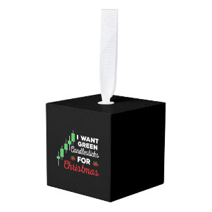 Funny Christmas Stock Market Trading Cube Ornament