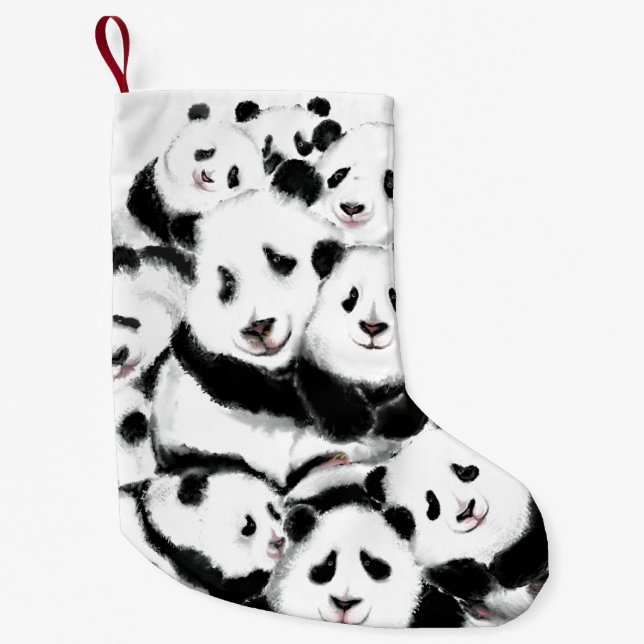Funny Christmas Stocking  Happy Panda Family (Front)