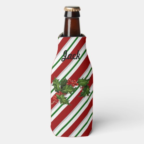 Funny Christmas Stocking Stuffer Add NAME Beer Bottle Cooler