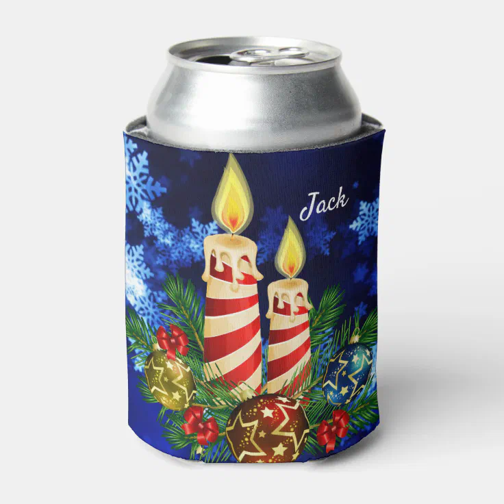 Funny Christmas Stocking Stuffer Custom NAME Beer Can Cooler | Zazzle