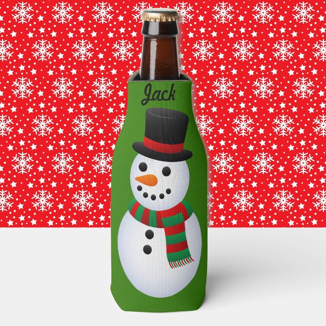 Funny Christmas Stocking Stuffer YOUR NAME Beer Bottle Cooler (Creator Uploaded)