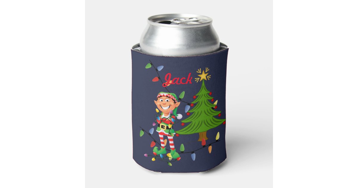 holiday cheer beer can cooler, beer koozie, stocking stuffer christmas