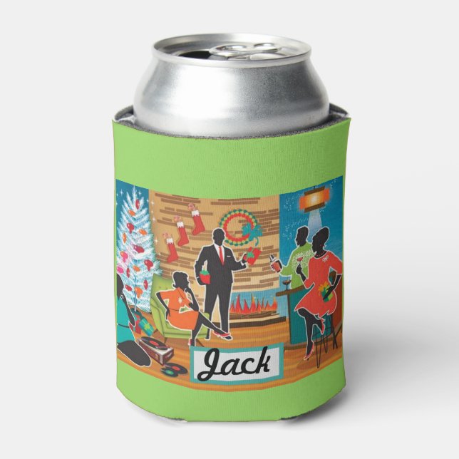 Funny Christmas Stocking Stuffer YOUR NAME Beer Can Cooler (Can Front)