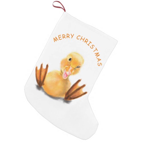 Funny Christmas Stocking with Happy Yellow Duck