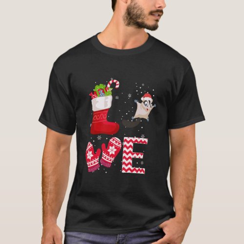 Funny Christmas Sugar Glider Lover Gifts Sugar Gli T_Shirt