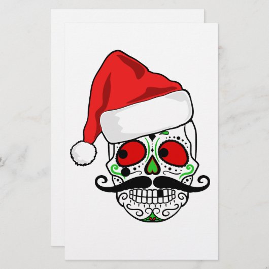 Funny Christmas Sugar Skull (Front/Back)