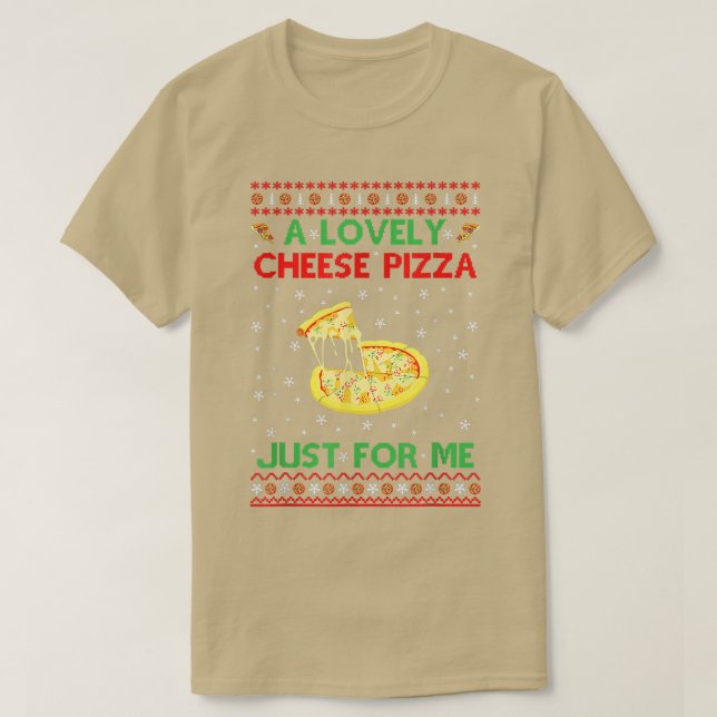 Funny Christmas Sweater A Lovely Cheese Pizza Cost (Design Front)