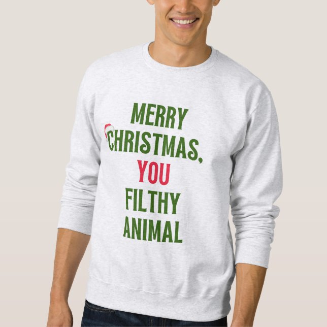 Funny Christmas Sweatshirt Holiday (Front)