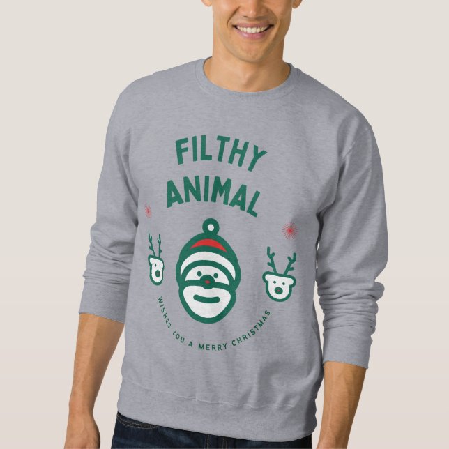 Funny Christmas Sweatshirt Holiday (Front)