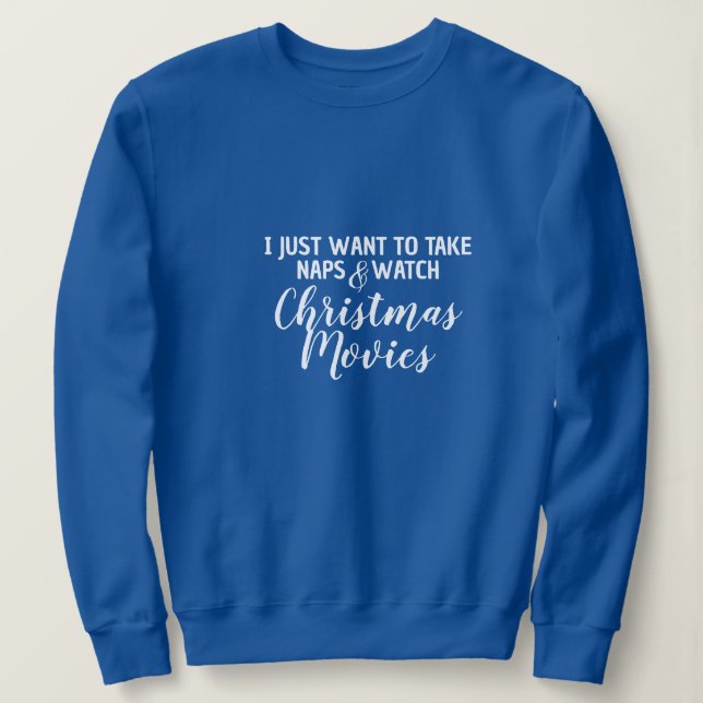 Funny Christmas Sweatshirt - Women's Holiday Humor (Design Front)