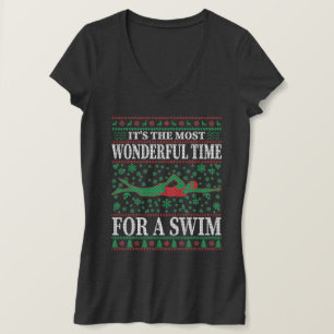 FUNNY CHRISTMAS SWIMMING QUOTES UGLY SWEATER
