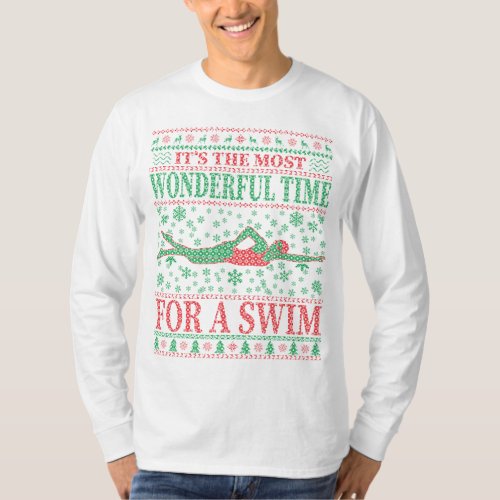 FUNNY CHRISTMAS SWIMMING QUOTES UGLY SWEATER