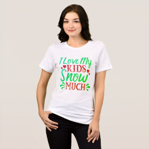 Funny Christmas t-shirt showcasing love for kids Tri-Blend Shirt