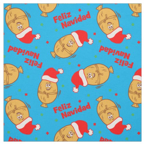 Funny Christmas Tamales Pattern Fabric