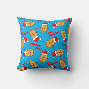 Funny Christmas Tamales Pattern Throw Pillow