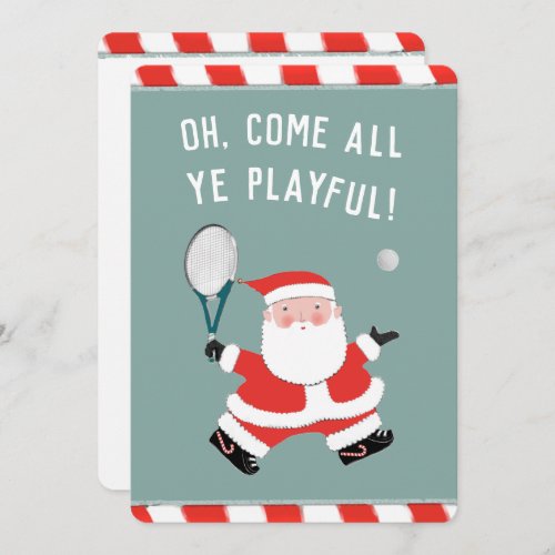 Funny Christmas Tennis Holiday Card