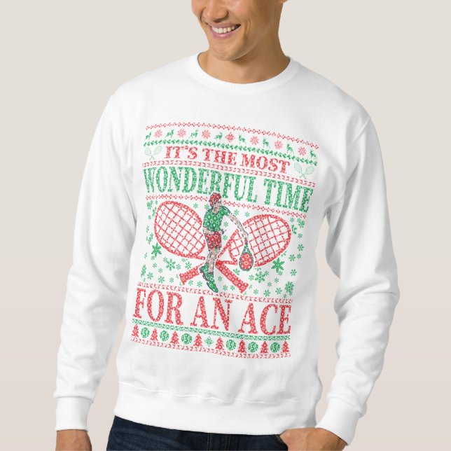 FUNNY CHRISTMAS TENNIS QUOTES UGLY SWEATER (Front)