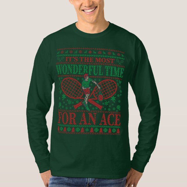 FUNNY CHRISTMAS TENNIS QUOTES UGLY SWEATER (Front)