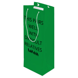 Funny Christmas Thanksgiving Wine Bag Wine Tote