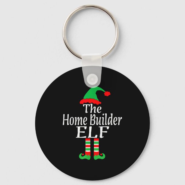 Funny Christmas The Home Builder Elf Developer Arc Keychain (Front)