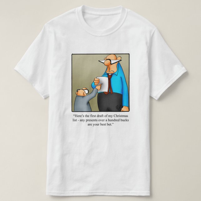 Funny Christmas "The List" Humor Tee Shirt Gift (Design Front)