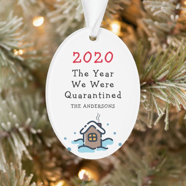 Funny Christmas The Year We Were Quarantined Ornament (Tree)