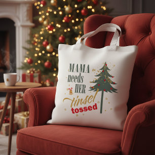 Funny Christmas Theme Mama Needs ID1116 Grocery Bag