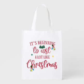 Funny Christmas Themed Reusable Grocery Bag