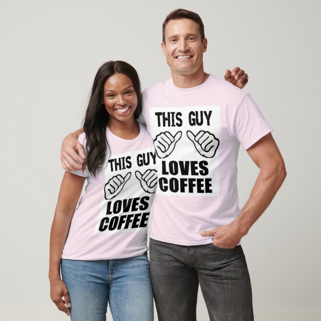 Funny Christmas This Guy Loves Coffee T-Shirt (Unisex)