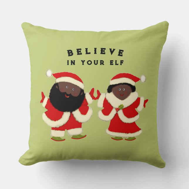 Funny Christmas Throw Pillow (Front)