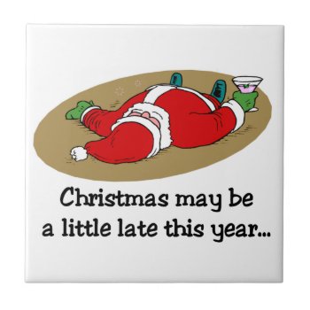 Funny Christmas Tile Trivet by pmcustomgifts at Zazzle